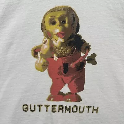 Vintage Guttermouth Shirt Mens Large White 90s Grunge Music Band Monkey Tour • $26.95