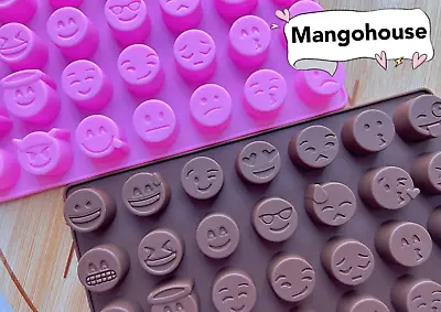 £3.85 • Buy Cute Funny Emoji Face DIY Silicone Chocolate Mould Mold Ice Cube Gummy Fondant