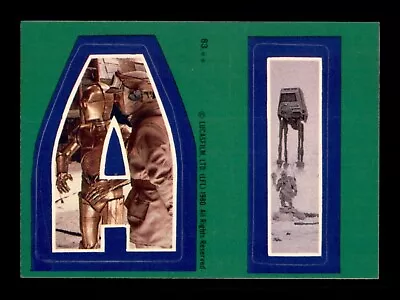 1980 Star Wars Empire Strikes Back Stickers/see Drop Down Menu 4 Card U Will Get • $2