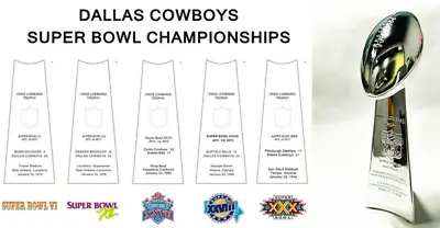 Dallas Cowboys Super Bowl Vince Lombardi Trophy Height 9.5  Fast Shipping • $59.88