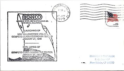 USS Yellowstone A41 & AD-43 Launched - 1.27.1979 - San Diego Ca - F44231 • $3.99