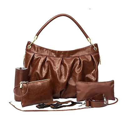 £4 • Buy Primrose Hill Brown Baby Nappy Diaper Changing Mat Bag 6 Accessories Handbag