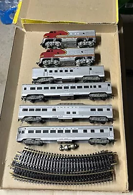 Athearn Ho Train Set Vintage Santa Fe 2 Engine 4 Passenger & Tracks W/box! • $150