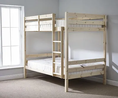 £379.95 • Buy Everest 4ft 6 DOUBLE HEAVY DUTY Solid Pine  Bunk Bed (EB9)