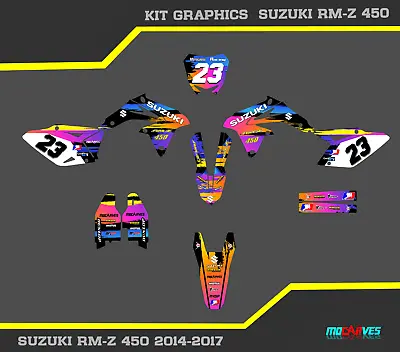 $150 • Buy Suzuki Rmz 450 2008 2009 2010 2011 2012 2013 2014 2015 2017 Graphics Kit Decals 