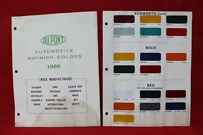 DUPONT 1966 Truck Color Paint Chip Sample Kenworth Mack Reo (132) • $8.16