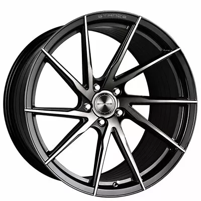 4ea 20  Stance Wheels SF01 Gloss Black Tinted Face Rims (S8) • $1679