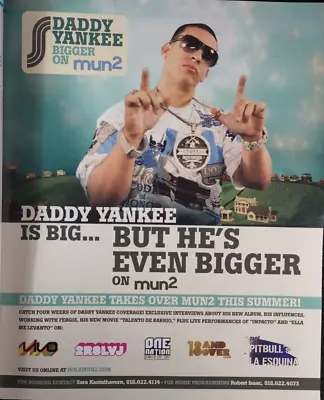 DADDY YANKEE ORIGINAL (UNFRAMED) 2007 Magazine PROMO AD • $9.71