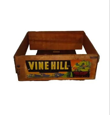 Vintage USA Vine Hill Wood Shipping Crate Primitive Handmade California Farm • $40