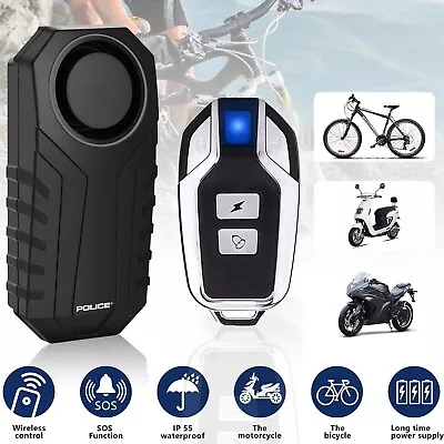 POLICE Bike Alarm Bicycle Motorcycle Anti Theft Security System With Remote • $17.99