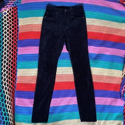 Size S Monki Black Velvet Velour Skinny Jeans • £5