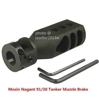 US 91/30 Bolt On Tanker Style Muzzle Brake Triangular Baffles For Mosin–Nagant  • $52.99