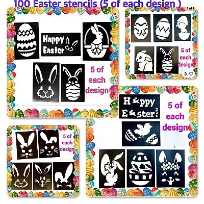 Easter  Stencils 100 Mix TOP UP UR GLITTER TATTOO KIT Free Plus Pot Of Glitter • £12.99