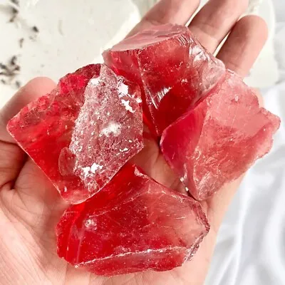 Raw Large Cherry Quartz Rough Crystal Reiki Mineral Rocks Chunks Specimens Gifts • $7.95