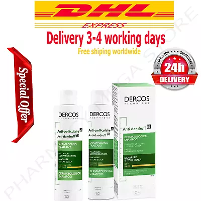 Vichy Dercos Anti-Dandruff Shampoo For Dry Hair Pack 2 X 200ml • $32.50