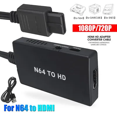 N64 To HDMI Converter Adapter HD Link Cable For Gamecube Super NES SNES • $12.99