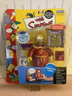 Simpsons World Of Springfield Stonecutter Homer Figure In Box • £29.99