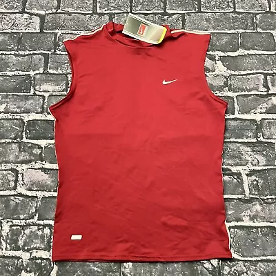 Nike Pro Sleeveless Compression Shirt Dri-FIT Top Men's Large Cardinal Maroon • $17
