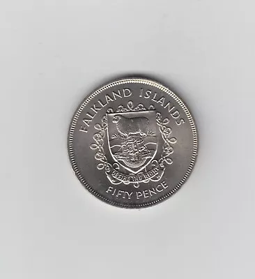 Nice Mint Falkland Islands 1977 Elizabeth II Silver Jubilee Crown BU In Holder • £1.20