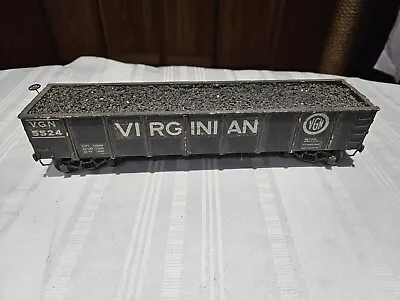 Unknown 2 Rail Wooden Gondola ( Virginian) Prebuilt With Coal Load. • $22.50