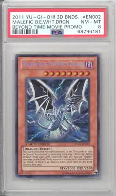 PSA 8 - Yu-Gi-Oh Card -YMP1-EN002 -MALEFIC BLUE-EYES WHITE DRAGON (secret) NM-MT • $62.89