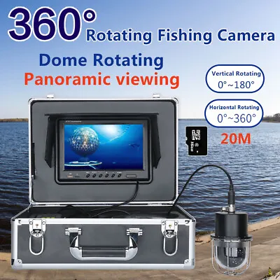 9inch DVR 8GB 20M Underwater Fishing Video Camera Fish Finder 360° Dome Rotating • $412.87