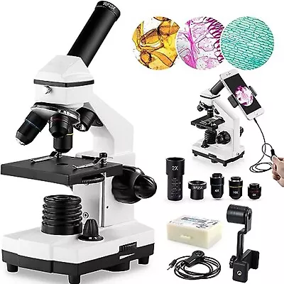 Microscope For Adults Kids 100X-2000X BEBANG Compound Microscope With Microscop • $69.80