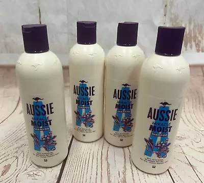 £17.25 • Buy *NEW* 4x 300ml Aussie Miracle Moist Shampoo Dry Thirsty Hair Macadamia Nut Oil