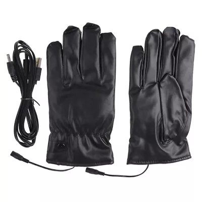 PU Leather Motorcycle Electric Heating Gloves Wtih For Man • $13.37