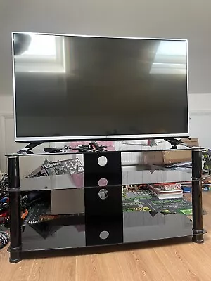 LG 43 Inch + Black Glass TV Stand • £280