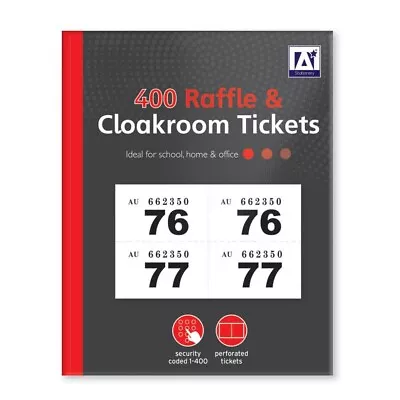 1 To 400 Raffle And Clockroom Tickets • £5.30