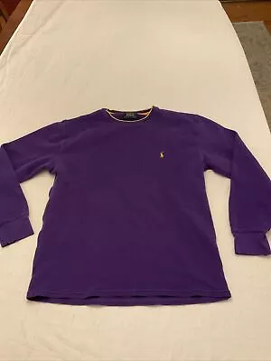 Ralph Lauren Polo Thermal Waffle Lounge Shirt ~ Mens XL Or Large ~ Purple • $12