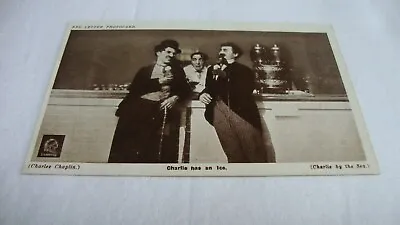 Charlie Chaplin Red Letter Photocard Essanay Silent Movie Postcard RPPC • £3.75