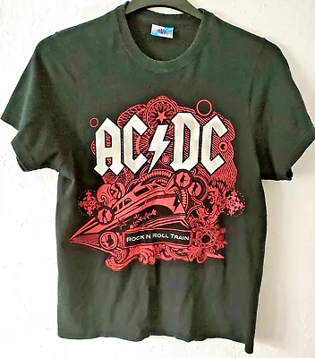 AC/DC Black Ice European Tour Shirt 2009 - Rock N Roll Train - Size Small (S) • £12.49