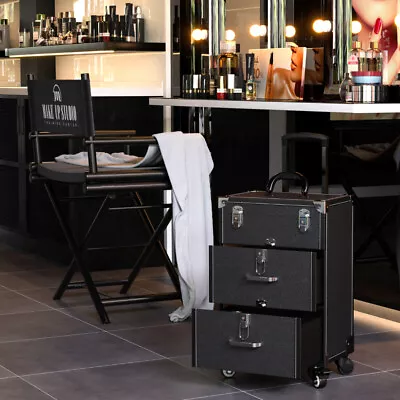 Make-up Beauty Cosmetic Case Trolley Vanity Drawer Nail Hairdressing Storage Box • £59.95