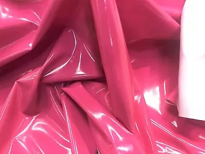 4 Way Stretch Spandex Dance Wear Fabric By The Yard (Fuchsia Glossy Vinyl) • $29.99