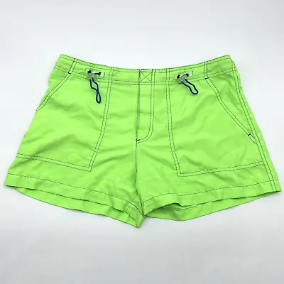 Vintage 90s No Boundaries Neon Green And Blue Board Shorts Swim Shorts Women's M • £19.76