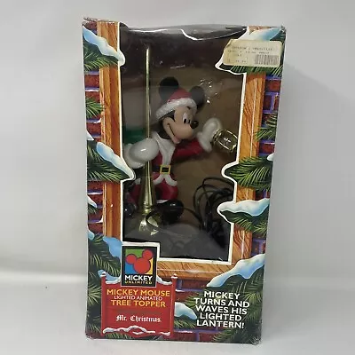 Mr Christmas 1994 Disney Mickey Mouse Lighted Animated Working Tree Topper 14  • $59.95