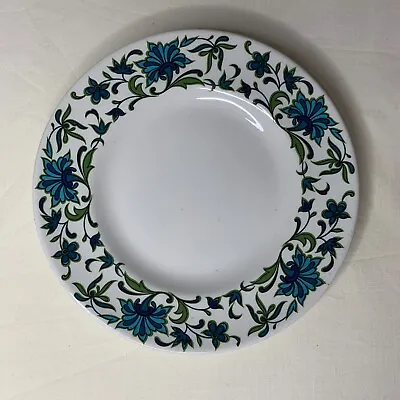 Vintage Midwinter Spanish Garden Side Plate Jessie Tait 17cm White Blue • £4.99