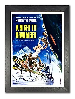 £6.99 • Buy A Night To Remember Vintage Movie Poster Titanic Disaster Drama History K. More