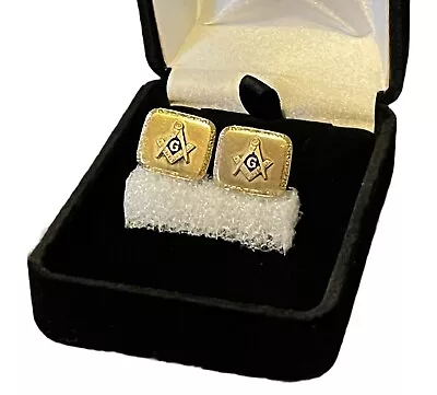 Vintage Masons Masonic 1/20 12k GF Gold Filled Cuff Links Hayward • $35