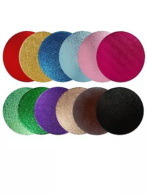 Cake Boards Base DRUM 12MM Thick Strong Finish Round Square ALL COLOURS SIZES • £9.99