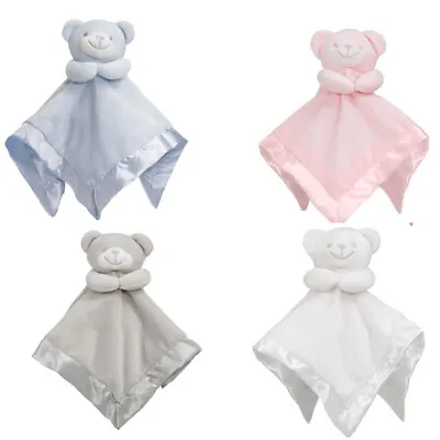 Teddy Bear Baby Comforter Boys Girls Security Blanket Infant Newborn • £7.95