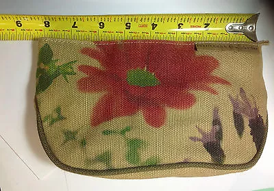 Ecotools By Alicia Silverstone Red Flower Cosmetics Bag NEW. • $19.51