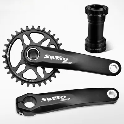 MTB Bicycle Crankset 170mm Crank Arms 32T 34T 36T 38T Bike Chainring BB Parts • $56.58