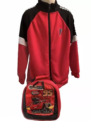 Kids Racing Driver Theme Jacket Sz 7 Costume Plus Disney Cars Lunchbag Lot • $16