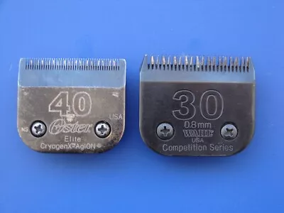 Used OSTER CRYOTECH 40 Blade & WHAL 30 Dog Clipper Blades A-5 STYLE • $21