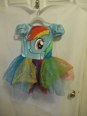 My Little Pony Rainbow Dash Kids Size 4-6x Dress Tutu And Long Sleeve Hoodie   • $11.89