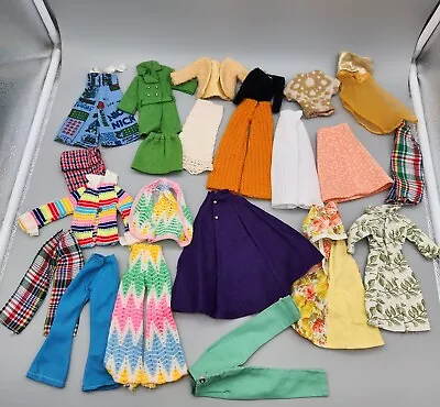 Vintage Lot Barbie Handmade Fashion Doll Clothes 70s Knit Retro Mixed Unmarked • $29.99