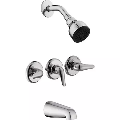 Glacier Bay Aragon 3-Handle 1-Spray Tub & Shower Faucet - Chrome (1002-910-935) • $54.95